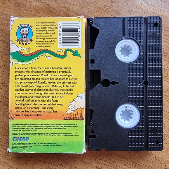 The Paper Bag Princess by Robert Munsch Vintage VHS - Picture 2 of 4